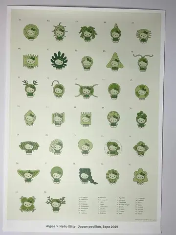 오사카 만박 일본관 한정판 해초 키티 포스터 산리오 미사용 미개봉 A3