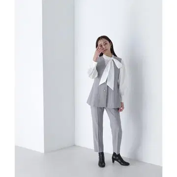 NATURAL BEAUTY BASIC 페플럼 베스트 셋업 그레이