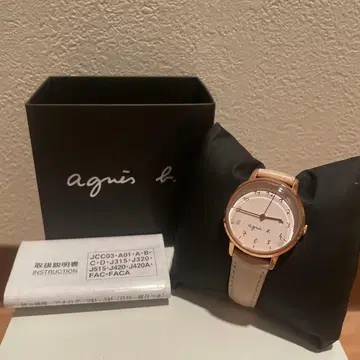 Agnes b. 손목시계 핑크 골드 LM02