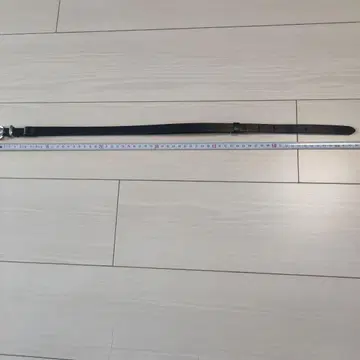 블랙 가죽 벨트 100cm 슬라이드식 버클