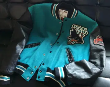 NHL Sharks 빈티지 바시티 자켓