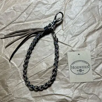 HORWEEN 크롬엑셀 가죽 월렛 체인 약 35cm 블랙