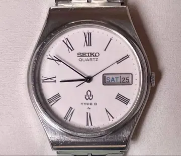 SEIKO TYPE II 남성용 쿼츠 손목시계 화이트 빈티지