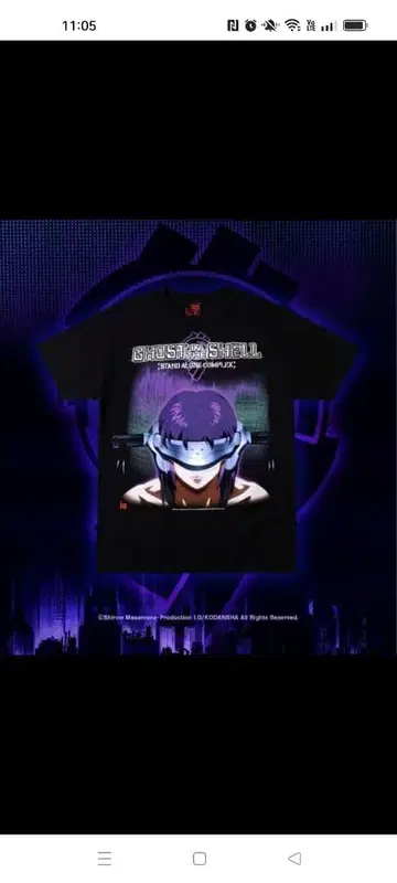 XL GHOST IN THE SHELL GEEKS RULE 티셔츠