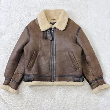 새상품급 빈티지 플라이트 자켓 리얼 무스탕 B-3 L 브라운