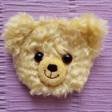 테디베어 파우치 곰 얼굴 모양 퍼 파우치 주얼리 파우치