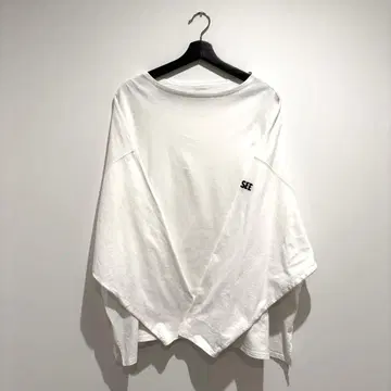 SEE SEE 보트넥 롱 슬리브 티셔츠 화이트