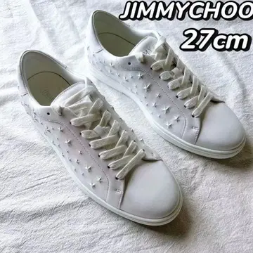 미사용 새상품 지미추 남성용 스니커즈 엠보싱 화이트