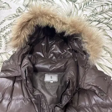 h 브라운 다운 자켓 퍼 포함