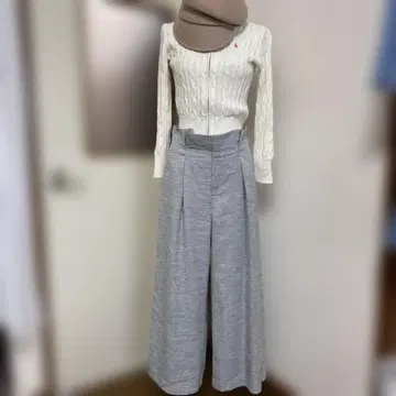유나이티드 애로우즈, 허리 턱, 와이드 팬츠, 안감 부착
