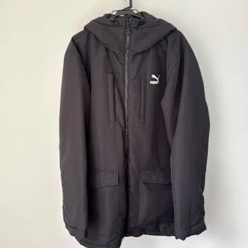 PUMA 후드 부착 다운 자켓 XL 블랙