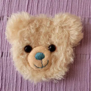 테디베어 파우치 곰 얼굴 모양 퍼 파우치 주얼리 파우치
