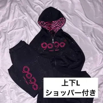 9090 girl OG Logo Glitter 셋업 L 상하의