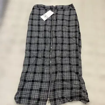 ZARA 블랙 체크 타이트 스커트 S