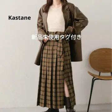 메루카리 최저가! Kastane 체크 롱 스커트 택 포함 미사용 새상품