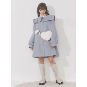 merry jenny A라인 코트 아이스 블루