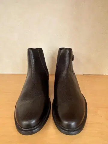 GEOX 블랙 가죽 사이드 고어 부츠 박스 포함