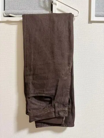 AURALEE HARD TWIST DENIM 5P 팬츠 브라운