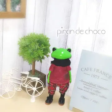 원더 프로그 아웃핏 빨간색 상의와 빨간색 타탄 체크 팬츠