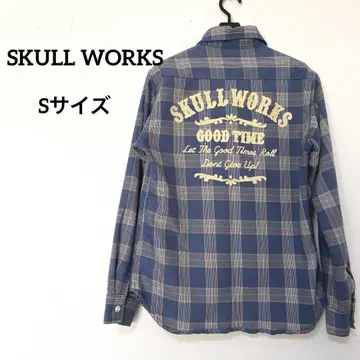[ 컨디션 최상 ] SKULL WORKS 체크 무늬 긴팔 셔츠 S 사이즈