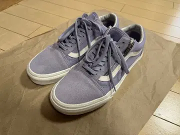VANS 라벤더 연보라 지퍼 달린 스니커즈 24.5cm