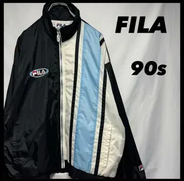 구제 의류 90s FILA 나일론 자켓 자수 로고 스트라이프 22