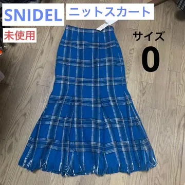 [미사용] 여성용 스커트 SNIDEL 사이즈 0 두꺼운 원단 블루 체크