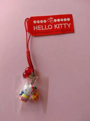 지역 한정 키티 야마가타 한정 꽃갓 키티 족쇄 스트랩