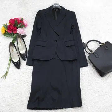 G9269*INDIVI 인디비 스커트 수트 셋업 다크 네이비 36
