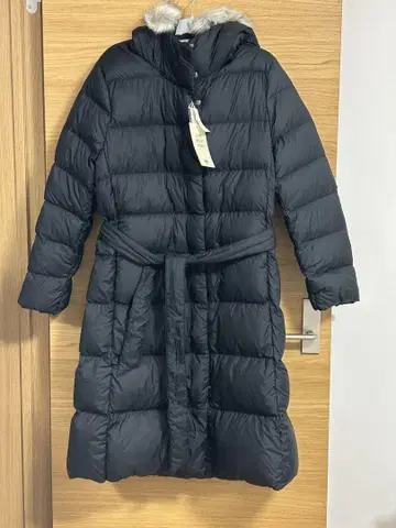 UNIQLO 라이트 웨이트 다운 후디드 코트 XL 블랙