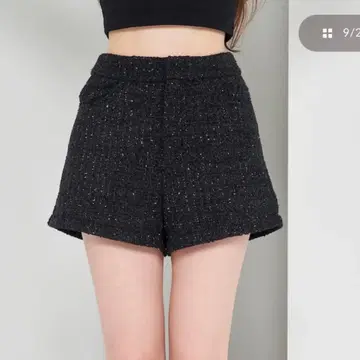 Darich 썸머 트위드 컴팩트 숏팬츠 블랙 M