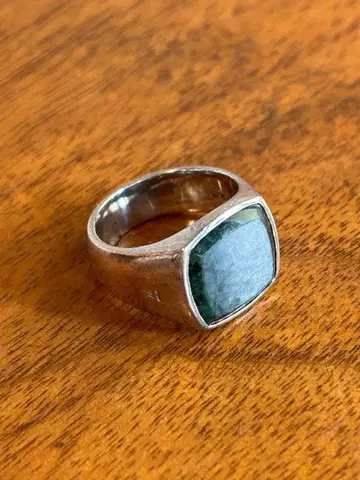 TOM WOOD 쿠션 반지 그린 마블 54