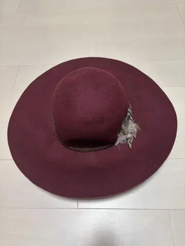 빌라봉 모자 깃털 달린 여배우 모자