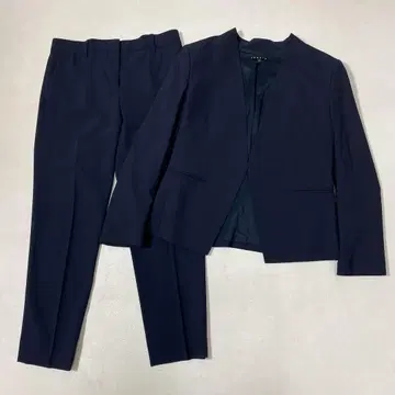 띠어리 포멀 수트 셋업 노카라 자켓