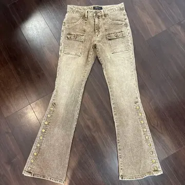 데님 플레어 팬츠 로우라이즈 y2k 페어리 그런지