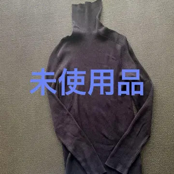 미사용품 갸루 리 코튼 상의 네이비