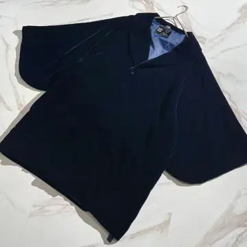 미사용에 가까운 아게하라 벨로아 벨벳 코트 코튼 네이비