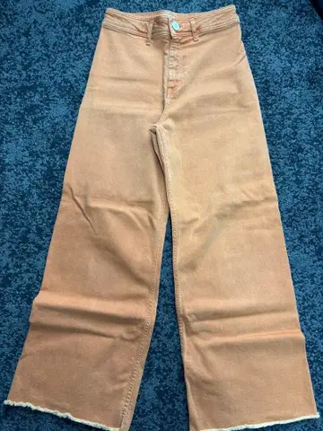 ZARA 오렌지 와이드 레그 데님 38