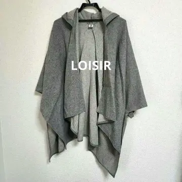 LOISIR 울 후드 부착 판초 망토 일본제 비기