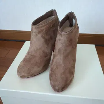 카리노 스웨이드 부티 숏부츠 베이지 22cm