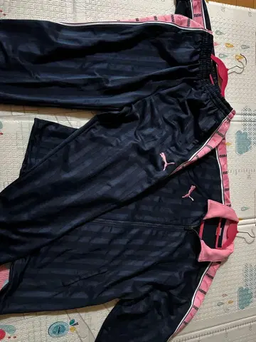 PUMA 네이비 핑크 저지 L 사이즈