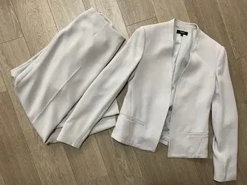 띠어리 수트 노카라 자켓 팬츠 셋업