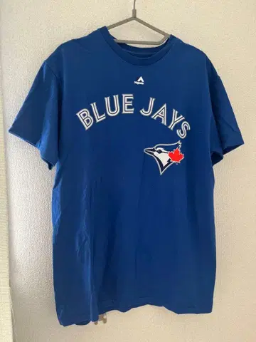 블루제이스 반팔 티셔츠 M/L 파랑 majestic TULOWITZKI