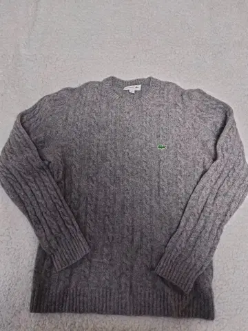 LACOSTE 케이블 니트 스웨터 그레이 FR 3 / US 5
