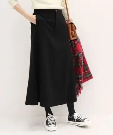 L 사이즈 40 slobe iena 울 롱 스커트 블랙