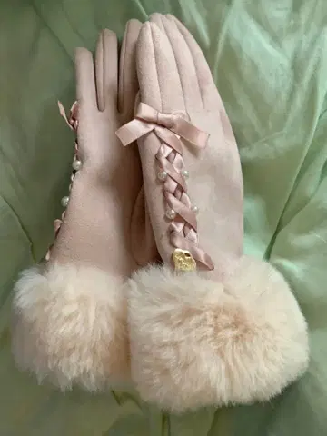 [ 미사용품 ] Liz Lisa 귀여운 장갑 펄 레이스업