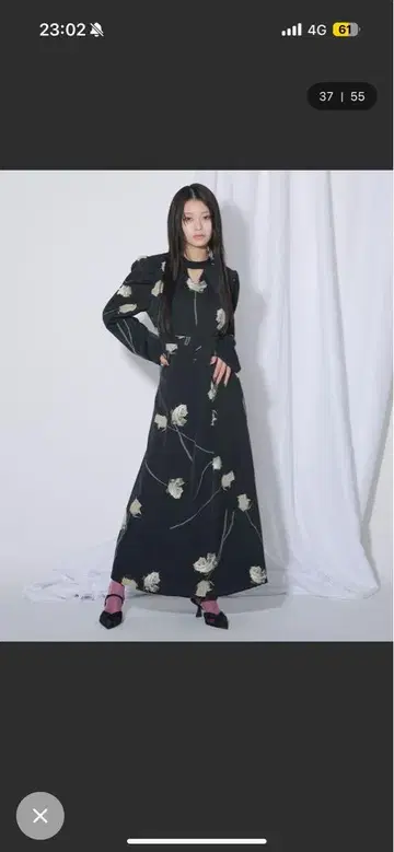 ezick Falling flower 레이디 모드 원피스