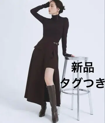 anuans 아뉴앙스 비대칭 레이어드 스커트