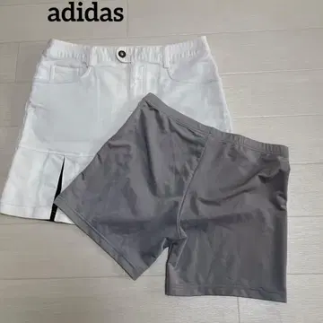 아디다스 골프웨어 스커트 빅 사이즈 이너 팬츠 화이트