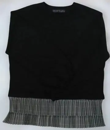 Secret Trophy 밑단 플리츠 부착 긴팔 티셔츠